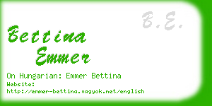 bettina emmer business card